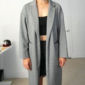 TOPSHOP Black/White Pattern Blazer Neckline Jacket/Coat (Size US8)